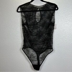 Auden Sheer Black Lace Bodysuit